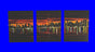 Three portrait style images of a skyline 
